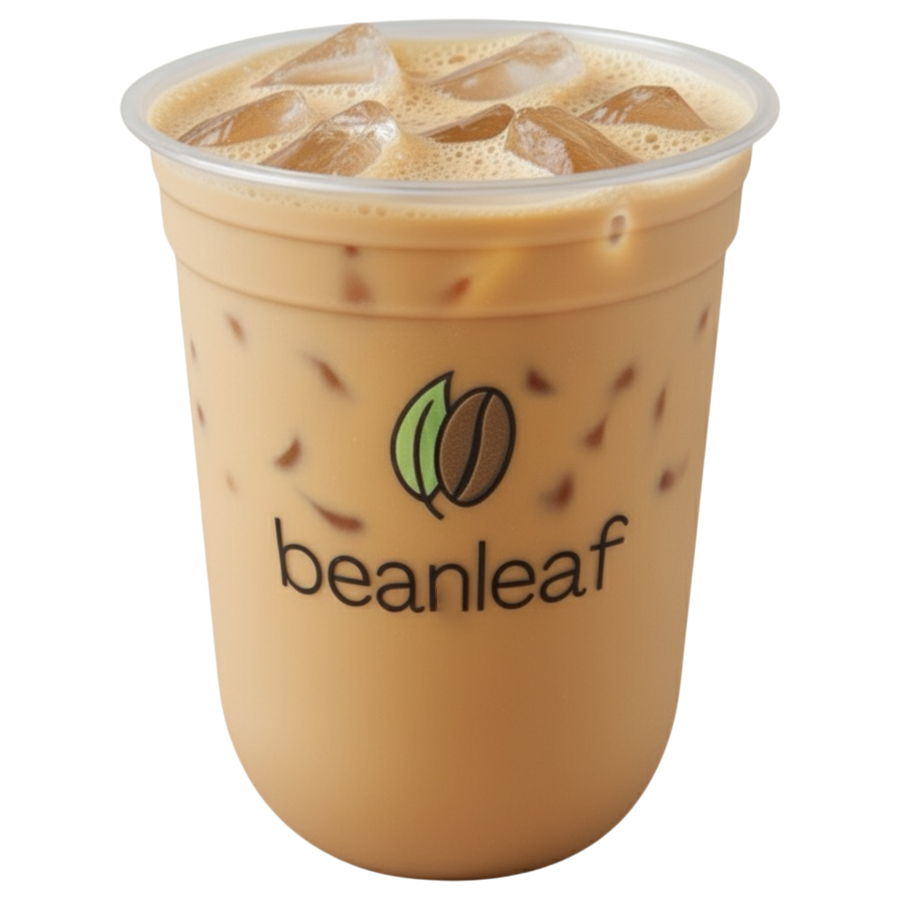 Iced sweet cream cold brew in a Beanleaf cup